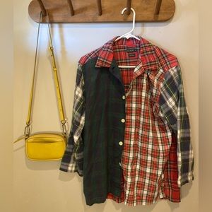 Jcrew mixed print flannel shirt